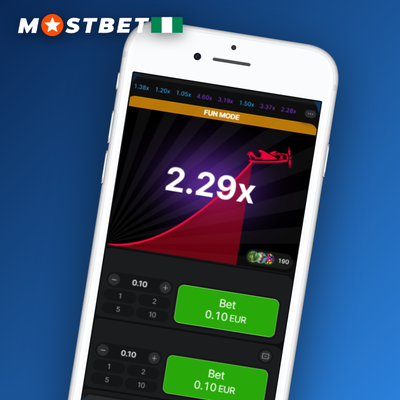 Mostbet Aviator app tile showing slot reels and a rising plane crash game icon